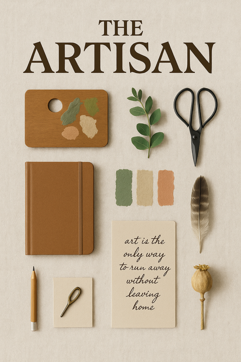 Thiết Kế 3D Flat Lay Hồ Sơ Thị Giác Cá Nhân Cho Thương Hiệu Sáng Tạo